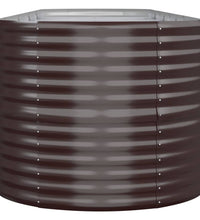 Hochbeet Pulverbeschichteter Stahl 368x80x68 cm Braun