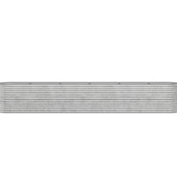 Hochbeet Pulverbeschichteter Stahl 440x80x68 cm Silbern