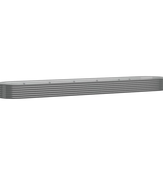 Hochbeet Pulverbeschichteter Stahl 507x100x36 cm Grau