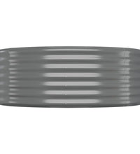 Hochbeet Pulverbeschichteter Stahl 507x100x36 cm Grau
