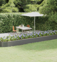Hochbeet Pulverbeschichteter Stahl 507x100x36 cm Grau