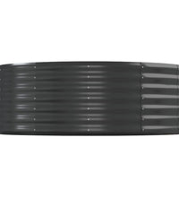 Hochbeet Pulverbeschichteter Stahl 544x100x36 cm Anthrazit