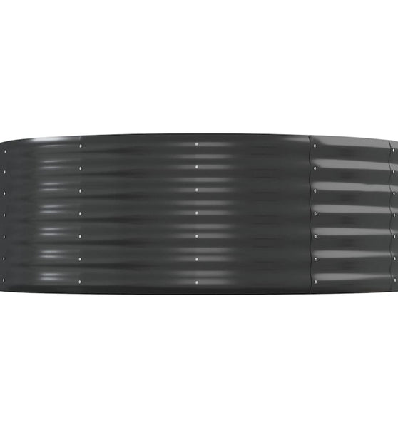 Hochbeet Pulverbeschichteter Stahl 544x100x36 cm Anthrazit