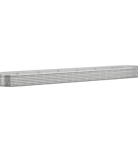 Hochbeet Pulverbeschichteter Stahl 544x100x36 cm Silbern