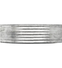 Hochbeet Pulverbeschichteter Stahl 140x140x36 cm Silbern