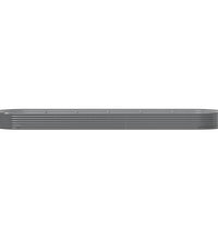 Hochbeet Pulverbeschichteter Stahl 523x140x36 cm Grau