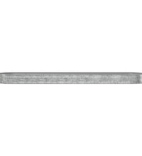 Hochbeet Pulverbeschichteter Stahl 600x140x36 cm Silbern