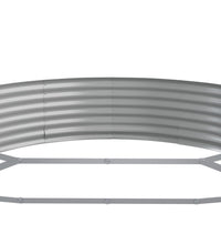 Hochbeet Pulverbeschichteter Stahl 600x140x36 cm Silbern
