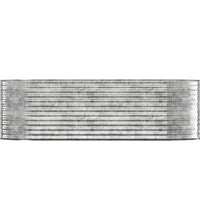 Hochbeet Pulverbeschichteter Stahl 249x100x68 cm Silbern