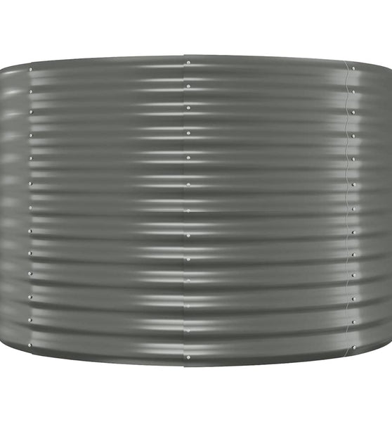 Hochbeet Pulverbeschichteter Stahl 322x100x68 cm Grau