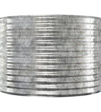 Hochbeet Pulverbeschichteter Stahl 322x100x68 cm Silbern