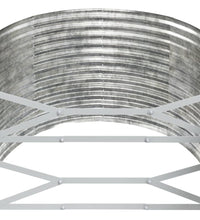 Hochbeet Pulverbeschichteter Stahl 322x100x68 cm Silbern