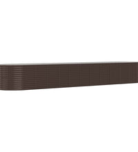 Hochbeet Pulverbeschichteter Stahl 507x100x68 cm Braun