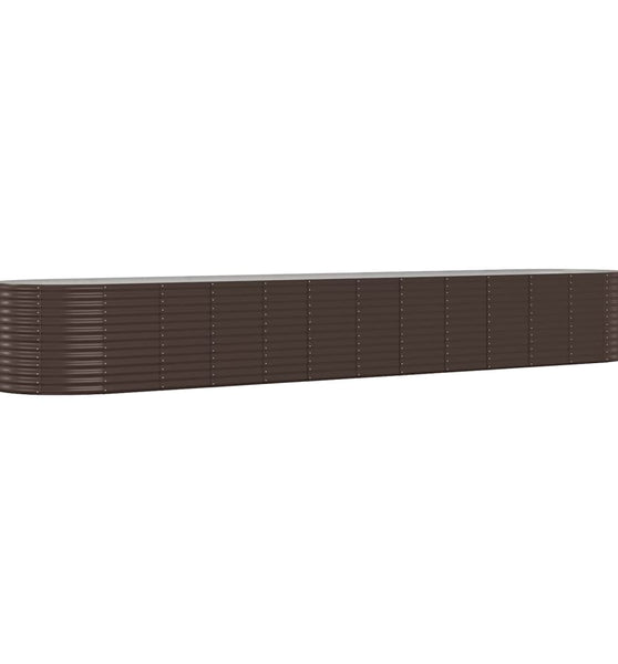 Hochbeet Pulverbeschichteter Stahl 507x100x68 cm Braun