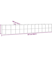 Hochbeet Pulverbeschichteter Stahl 507x100x68 cm Braun