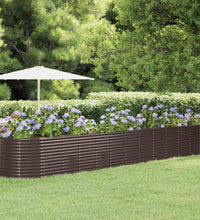 Hochbeet Pulverbeschichteter Stahl 507x100x68 cm Braun