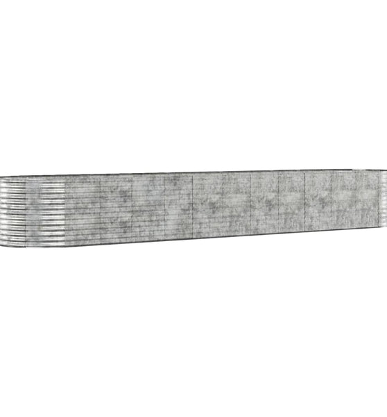 Hochbeet Pulverbeschichteter Stahl 507x100x68 cm Silbern