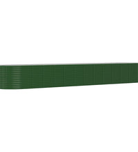Hochbeet Grün 554x100x68 cm Pulverbeschichteter Stahl