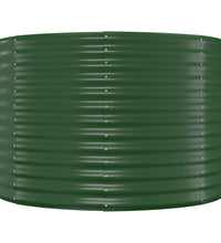 Hochbeet Grün 554x100x68 cm Pulverbeschichteter Stahl
