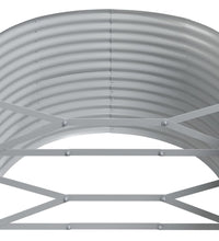 Hochbeet Grün 554x100x68 cm Pulverbeschichteter Stahl