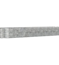 Hochbeet Silbern 554x100x68 cm Pulverbeschichteter Stahl