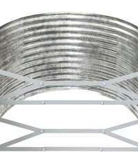 Hochbeet Silbern 554x100x68 cm Pulverbeschichteter Stahl