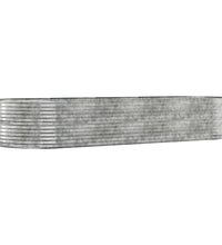 Hochbeet Silbern 367x140x68 cm Pulverbeschichteter Stahl