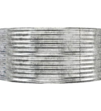 Hochbeet Silbern 367x140x68 cm Pulverbeschichteter Stahl
