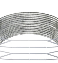 Hochbeet Silbern 367x140x68 cm Pulverbeschichteter Stahl