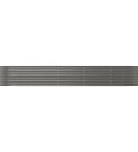 Hochbeet Grau 447x140x68 cm Pulverbeschichteter Stahl