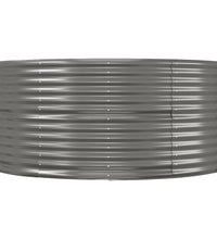 Hochbeet Grau 447x140x68 cm Pulverbeschichteter Stahl