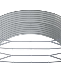 Hochbeet Grau 447x140x68 cm Pulverbeschichteter Stahl