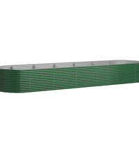 Hochbeet Pulverbeschichteter Stahl 510x140x68 cm Grün