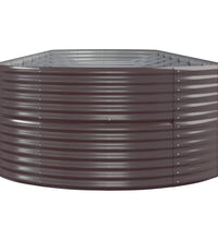 Hochbeet Pulverbeschichteter Stahl 584x140x68 cm Braun