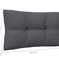 4-Sitzer-Gartensofa mit Anthrazit Kissen Kiefer Massivholz