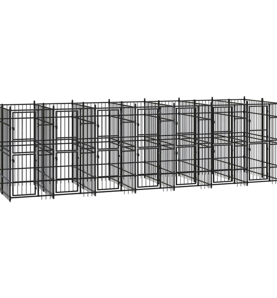 Outdoor-Hundezwinger Stahl 12,9 m²