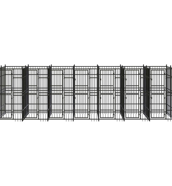 Outdoor-Hundezwinger Stahl 12,9 m²