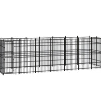 Outdoor-Hundezwinger Stahl 12,9 m²