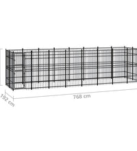 Outdoor-Hundezwinger Stahl 14,75 m²