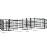 Outdoor-Hundezwinger Stahl 27,65 m²