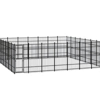 Outdoor-Hundezwinger Stahl 45,16 m²