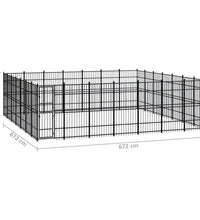 Outdoor-Hundezwinger Stahl 45,16 m²
