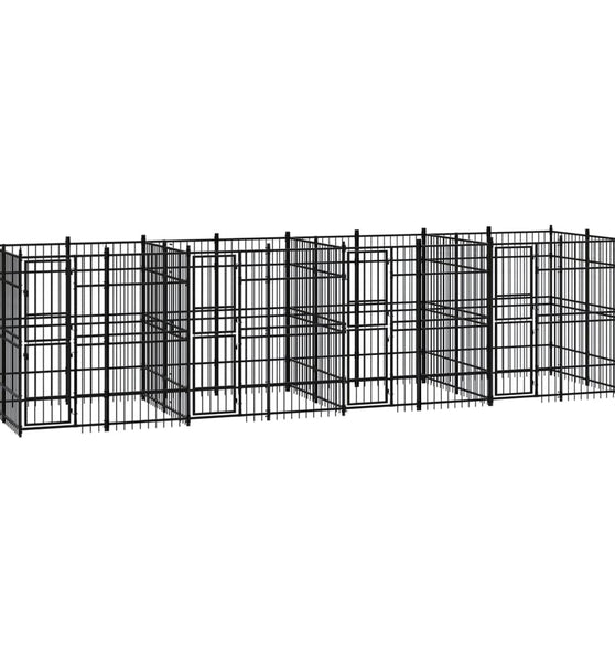 Outdoor-Hundezwinger Stahl 14,75 m²