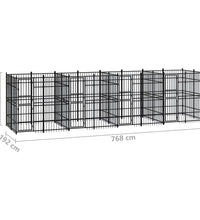 Outdoor-Hundezwinger Stahl 14,75 m²