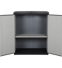 Garten-Lagerschrank mit 1 Boden Grau und Schwarz 68x40x85 cm