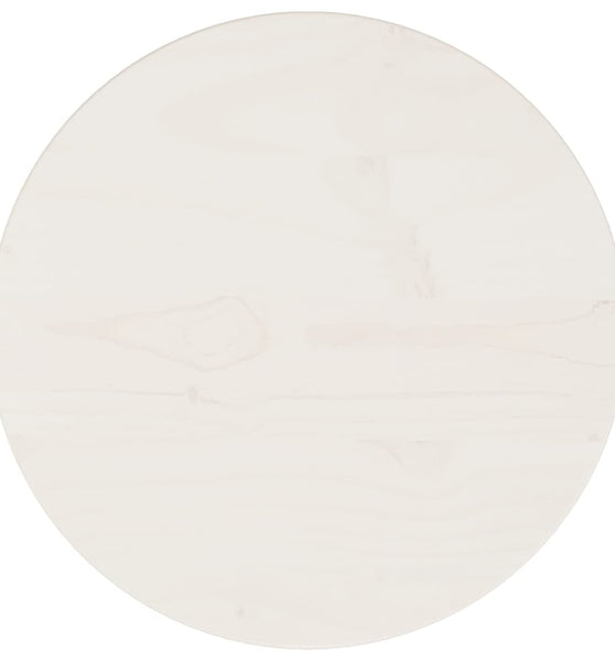 Tischplatte Weiß Ø30x2,5 cm Massivholz Kiefer