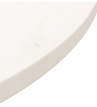 Tischplatte Weiß Ø70x2,5 cm Massivholz Kiefer