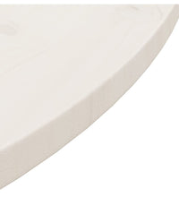 Tischplatte Weiß Ø80x2,5 cm Massivholz Kiefer