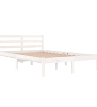 Massivholzbett ohne Matratze Kiefernholz 120x200 cm Weiß