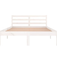 Massivholzbett ohne Matratze Kiefernholz 120x200 cm Weiß